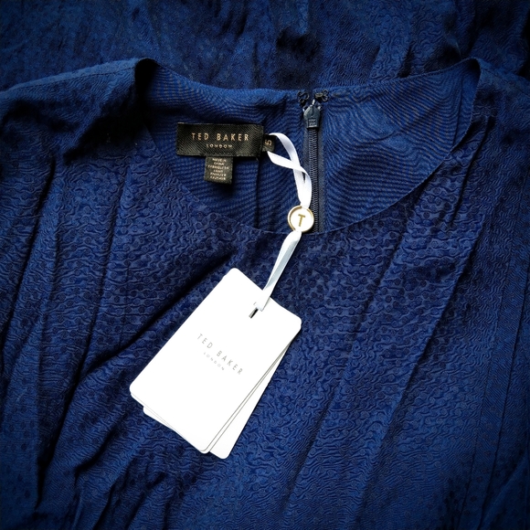 🍒NWT🍒 TED BAKER ASYMMETRIC D RING DRESS - Picture 10 of 11